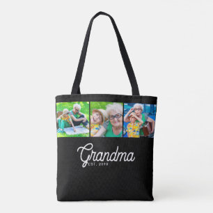 Oma Established Schrift Schwarz 3 Foto-Tasche Tasche