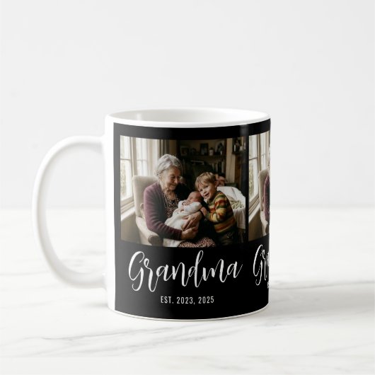 Oma Established Script Black 3 Foto Kaffeetasse (Links)