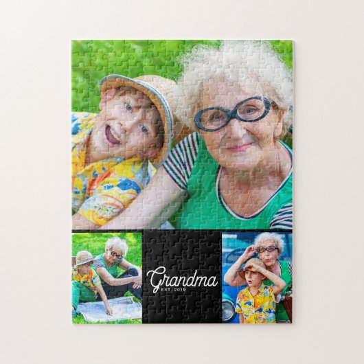 Oma Established Script Black 3 Foto Puzzle (Vertikal)