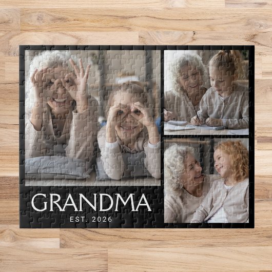 Oma Established Typography Black 3 Foto Puzzle