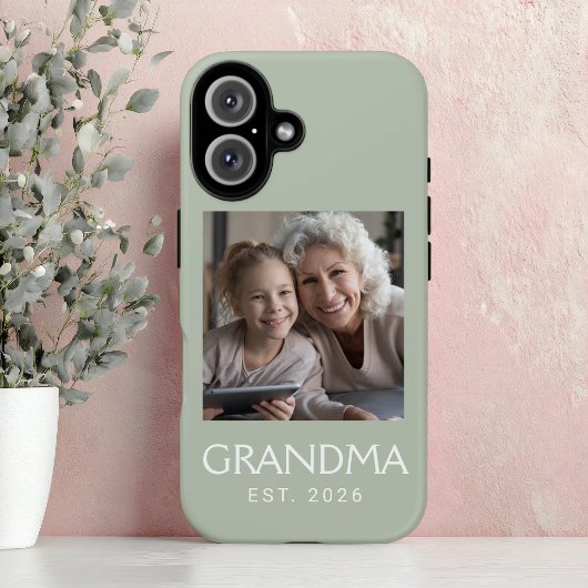 Oma Established Typography Foto Sagegrün Case-Mate iPhone Hülle