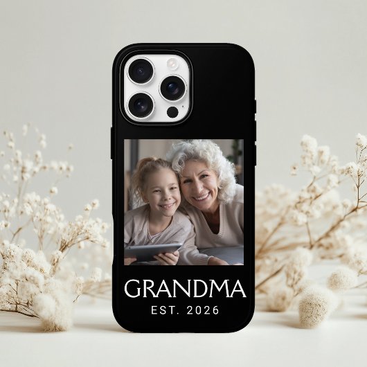 Oma Established Typography Foto Schwarz Case-Mate iPhone Hülle