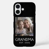 Oma Established Typography Foto Schwarz Case-Mate iPhone Hülle (Rückseite)