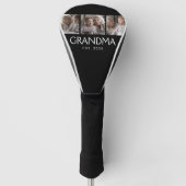 Oma Established Typography Schwarz 3 Foto Golf Headcover (Vorderseite)