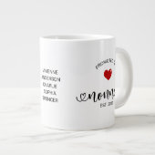 Oma etabliert Geschenk für neue Großmutter Jumbo-Tasse (Vorderseite Rechts)