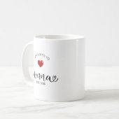 Oma etabliert Geschenk für neue Großmutter Kaffeetasse (Vorderseite Links)