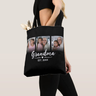 Oma etablierte Schrift Black 3 Foto Tasche