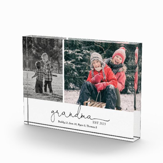 Oma etablierte Script Two Foto Geschenk (Rechts)