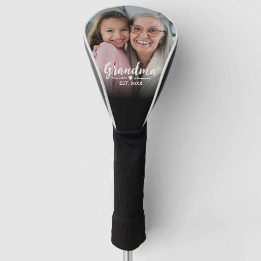 Oma Etablierte White Script Foto Golf Headcover (Vorderseite)