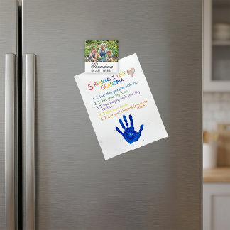 Oma etabliertes Foto-Andenken Magnet