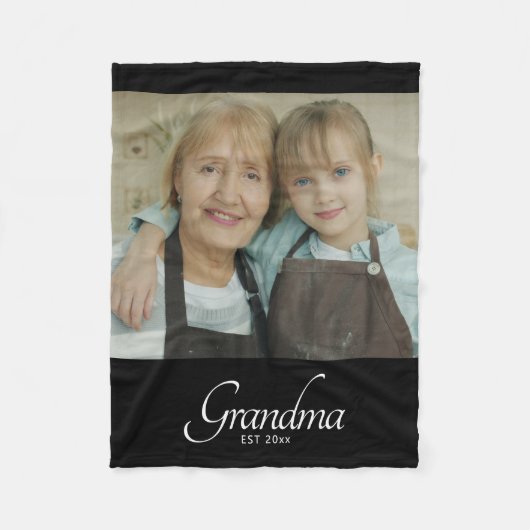 Oma etabliertes Fotogeschenk Fleecedecke (Vorderseite)