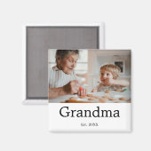 Oma etabliertes Fotogeschenk Magnet (Vorderseite/Rückseite)