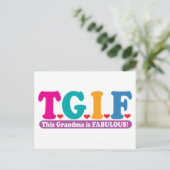 Oma Fabulous Postkarte (Stehend Vorderseite)