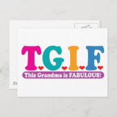 Oma Fabulous Postkarte (Vorne/Hinten)
