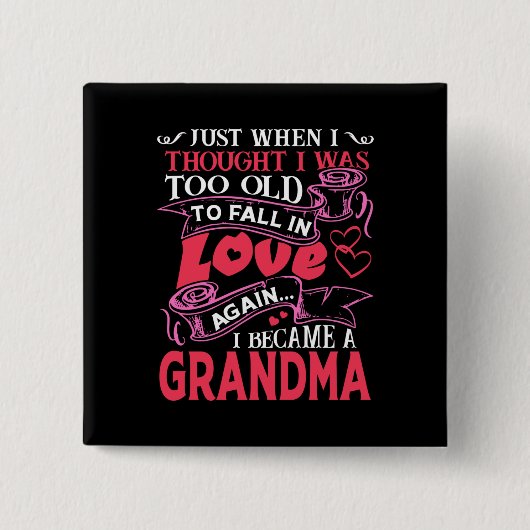 Oma fällt wieder in Liebe Button (Vorderseite)