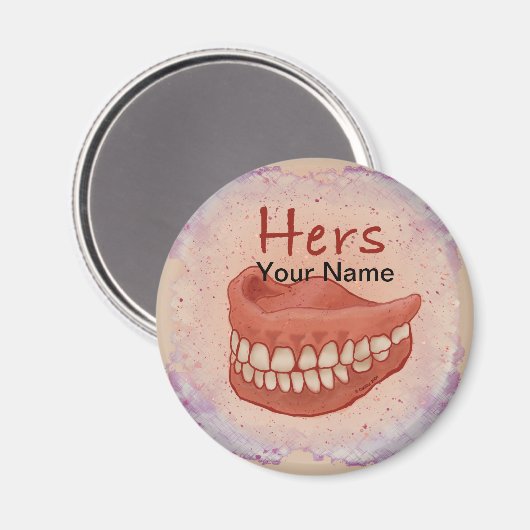 Oma False Teeth-Brauch Magnet (Vorderseite/Rückseite)