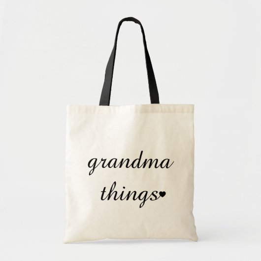 Oma findet Dinge süß Lustiges Geschenk Skript Tragetasche (Vorne)