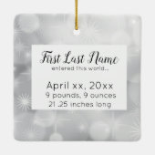 Oma First Christmas Foto Ornament (Rückseite)