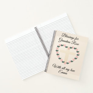 Oma Floral Herz Noten Notizblock