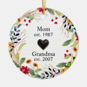 Oma Floral Keramik Ornament (Vorne)