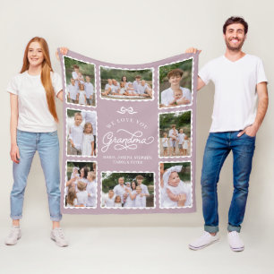 Oma-Foto-Andenken-Decke mit Bildern Fleecedecke