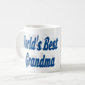 Oma Foto Blue Typografy Mothers Day Kaffeetasse (Vorderseite Links)