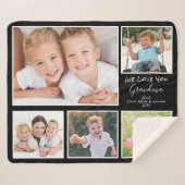 Oma Foto Collage Black Sherpadecke (Vorderseite (Horizontal))