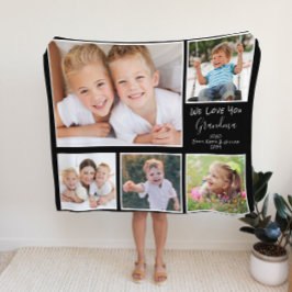 Oma Foto Collage Black Sherpadecke