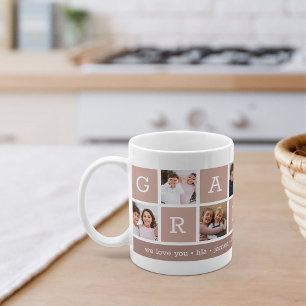 Oma Foto Collage & Grandchildren Namen Kaffeetasse