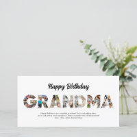 Oma Foto Collage Letter Cutout Happy Birthday