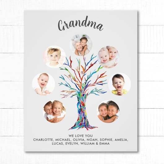 Oma-Foto-Collage-Plakat Fotodruck