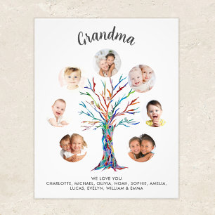 Oma-Foto-Collage-Poster Fotodruck