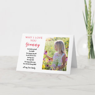 Oma Foto Geschenk alle Gründe, warum Sie ihr Liebe Karte
