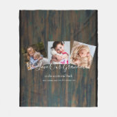 Oma Foto Geschenk Opa Großkinder Collage Fleecedecke (Vorderseite)