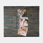 Oma Foto Geschenk Opa Großkinder Collage Fleecedecke (Vorderseite (Horizontal))