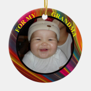 Oma Foto Geschenk Tag & Ornament