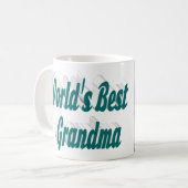Oma Foto Green Typografie Kaffeetasse (Vorderseite Links)