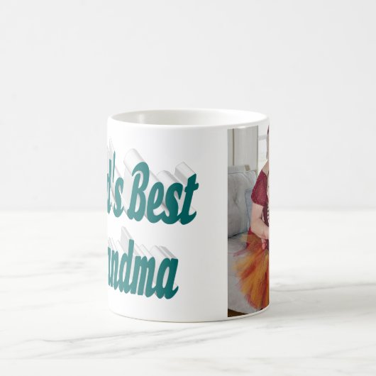 Oma Foto Green Typografie Kaffeetasse (Mittel)