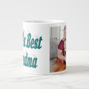 Oma-Foto grüne Typografie  Jumbo-Tasse