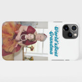 Oma Foto Himmelsblauer Typografie iPhone Hülle (Rückseite (Horizontal))