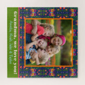 Oma Foto Hübsch Folkloreschmetterling Blume Custom Puzzle (Horizontal)