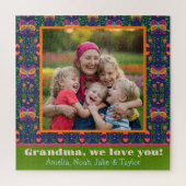 Oma Foto Hübsch Folkloreschmetterling Blume Custom Puzzle (Vertikal)