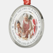 Oma Foto Keepake Geschenk Ornament Aus Metall (Links)