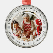 Oma Foto Keepake Geschenk Ornament Aus Metall (Vorne)