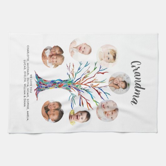 Oma Foto Keepake Geschirrtuch (Horizontal)