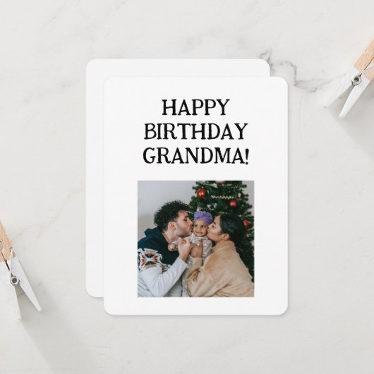 Oma Foto Personalisierter Geburtstag (Vorderseite/Rückseite Beispiel)