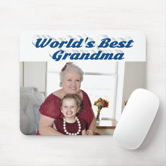 Oma Foto Sea Blue Typografy Mousepad (Mit Mouse)