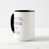 Oma Foto Tasse zum ersten Mal, Neues Oma Geschenk (Vorderseite Links)