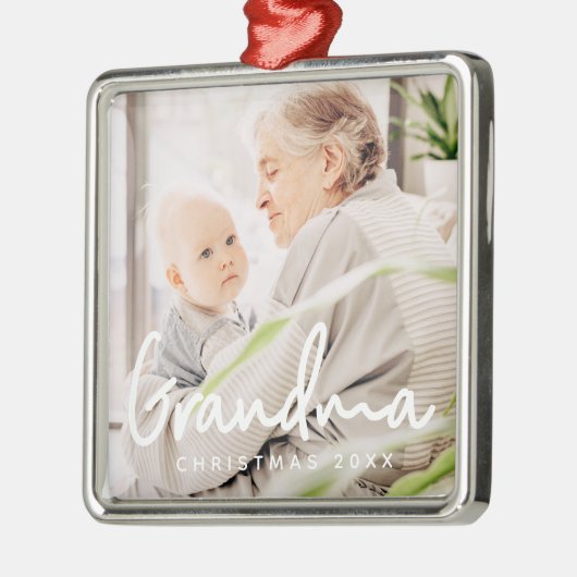 Oma Foto Weihnachten Weihnachten Ornament Aus Metall (Links)