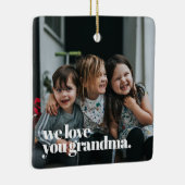 Oma Foto Weihnachtsbaum Keramikornament (Rechts)